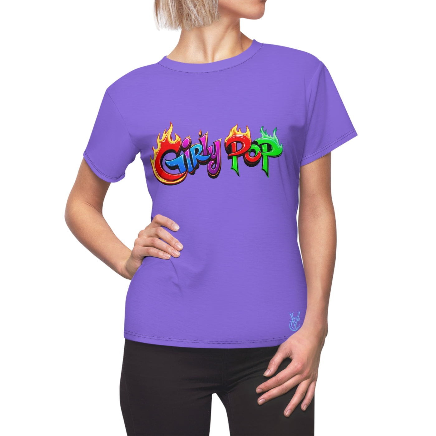 Women's Cut & Sew Girly Pop T-shirt, Vivid Creations Graphic T-shirt