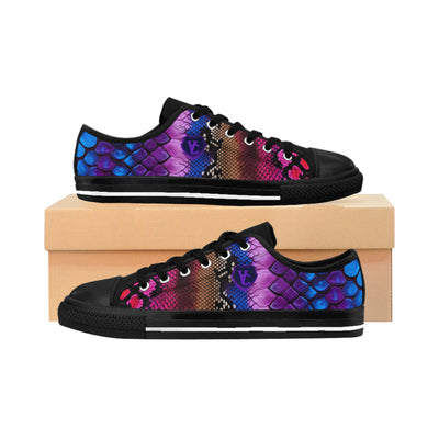 Vibrant Snakeskin Women’s Sneakers - Stylish Footwear for Bold Fashionistas