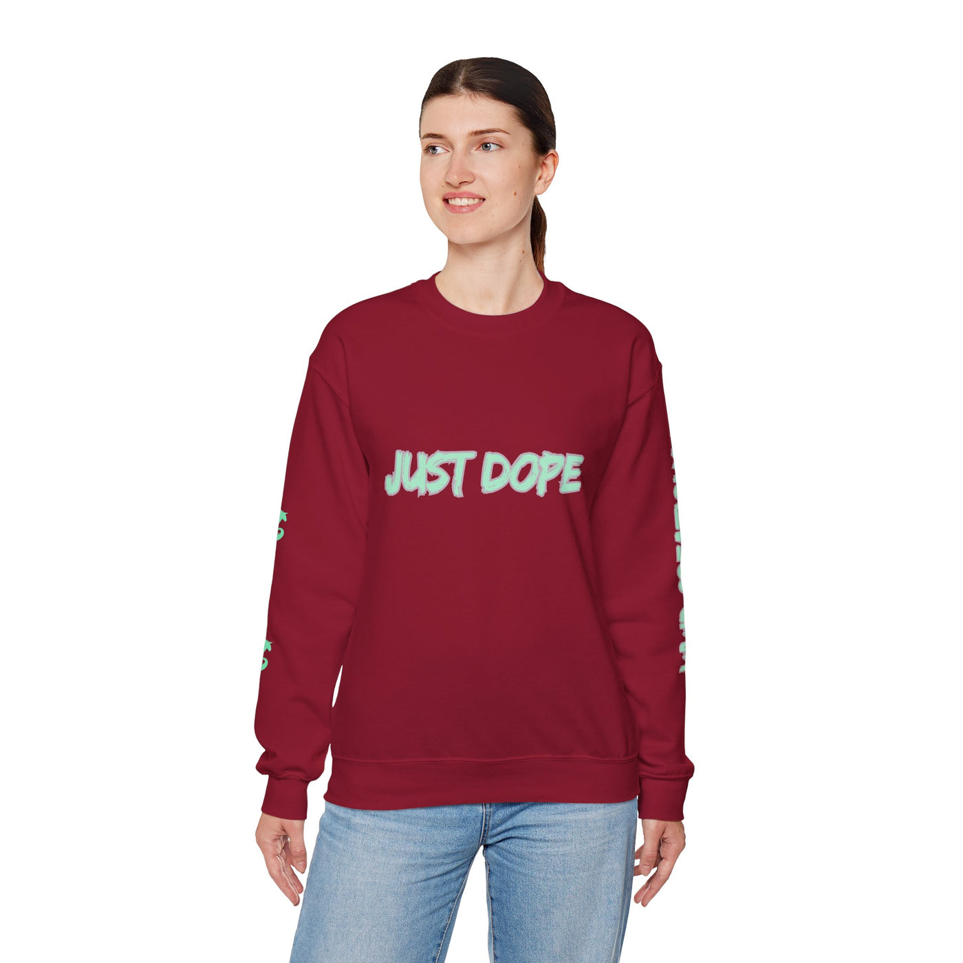 Just Dope Crewneck Sweatshirt, Vivid Creations Pull-Over Sweatshirt