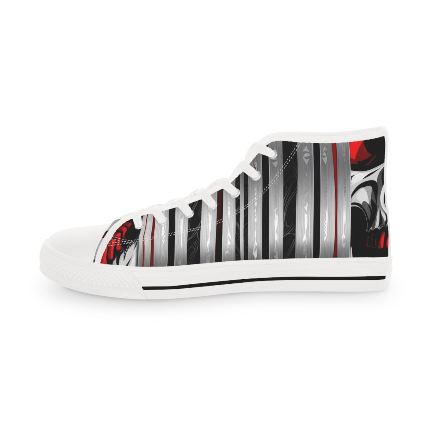 Men's High-Top Sneakers, Vivid Creations Designer Chuck's - Skull Design