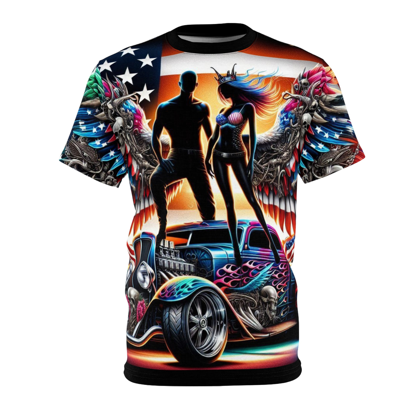 American Flag T-shirt, Hot Rod T-shirt