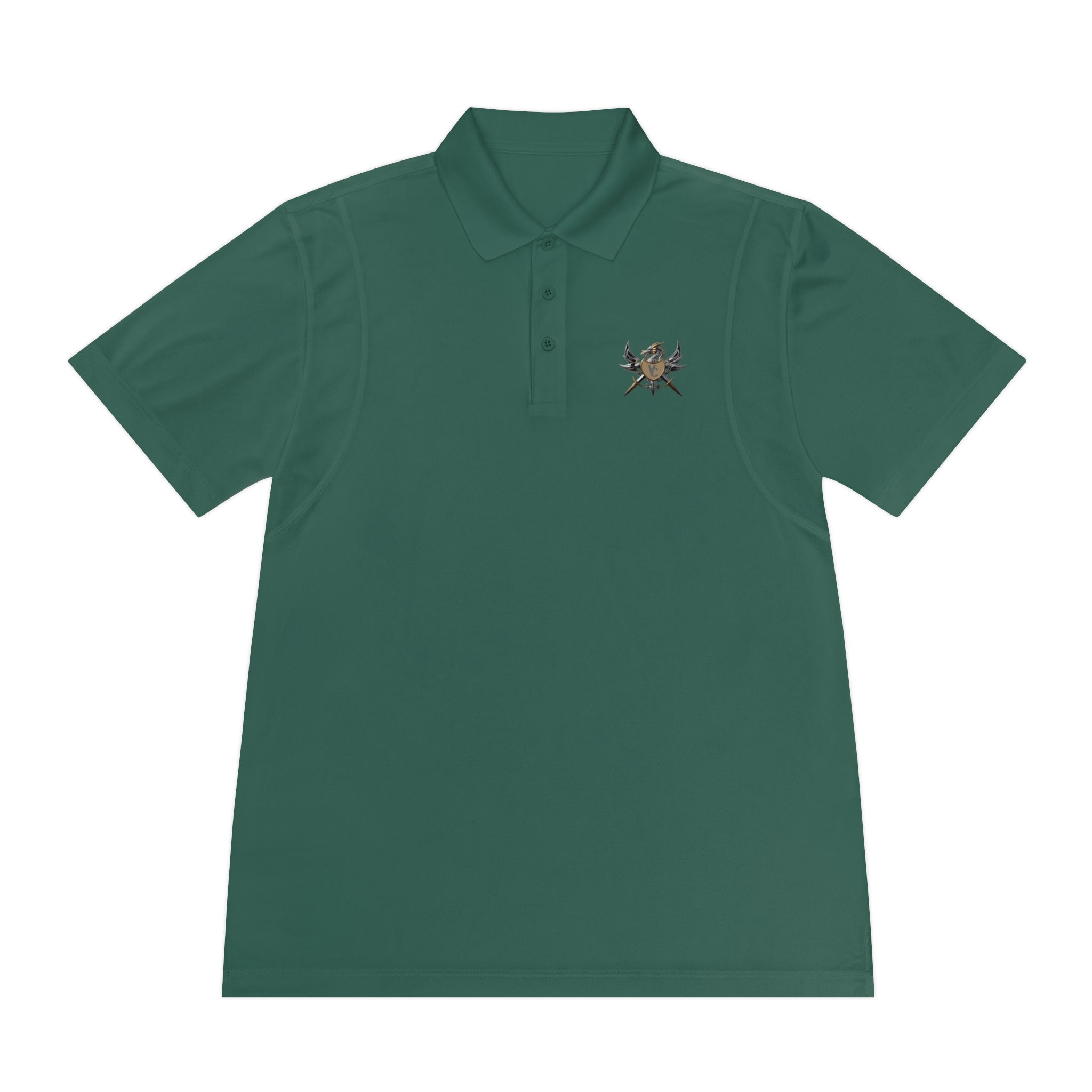 Men's Sport Polo Shirt with V.C. Logo - Perfect for Casual and Active Wear