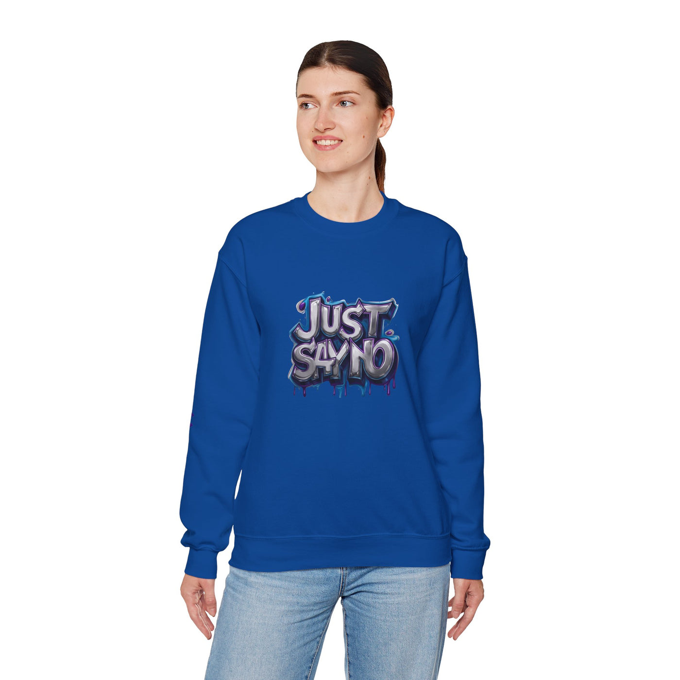 Lightweight Graphic Sweatshirt, Vivid Creations Just Say No Sweatshirt