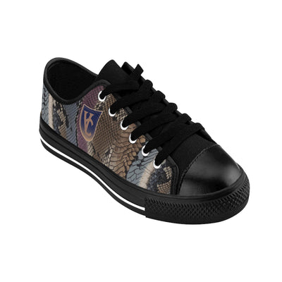 Men's Stylish Snakeskin Sneakers with Logo