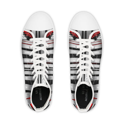 Men's High-Top Sneakers, Vivid Creations Designer Chuck's - Skull Design