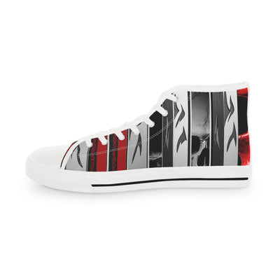 Men's High-Top Sneakers, Vivid Creations Designer Chuck's - Skull Design