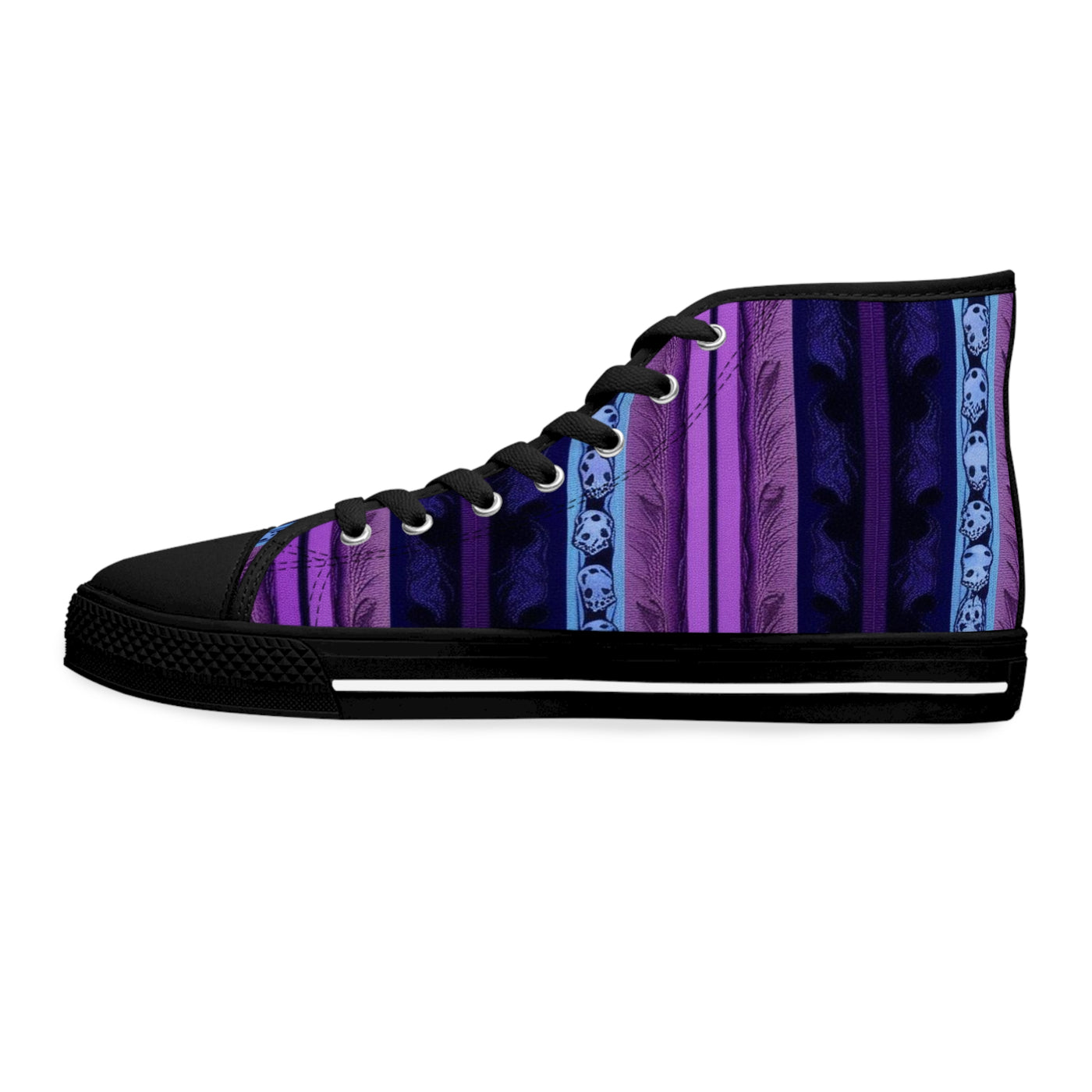 Men's High-Top Sneakers, Vivid Creations Designer Shoes Graphic Skull Design