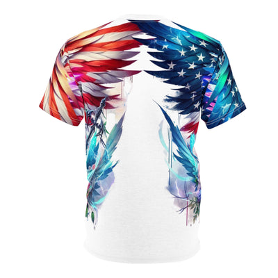 American Flag W/ Winged Female Silhouette T-shirt