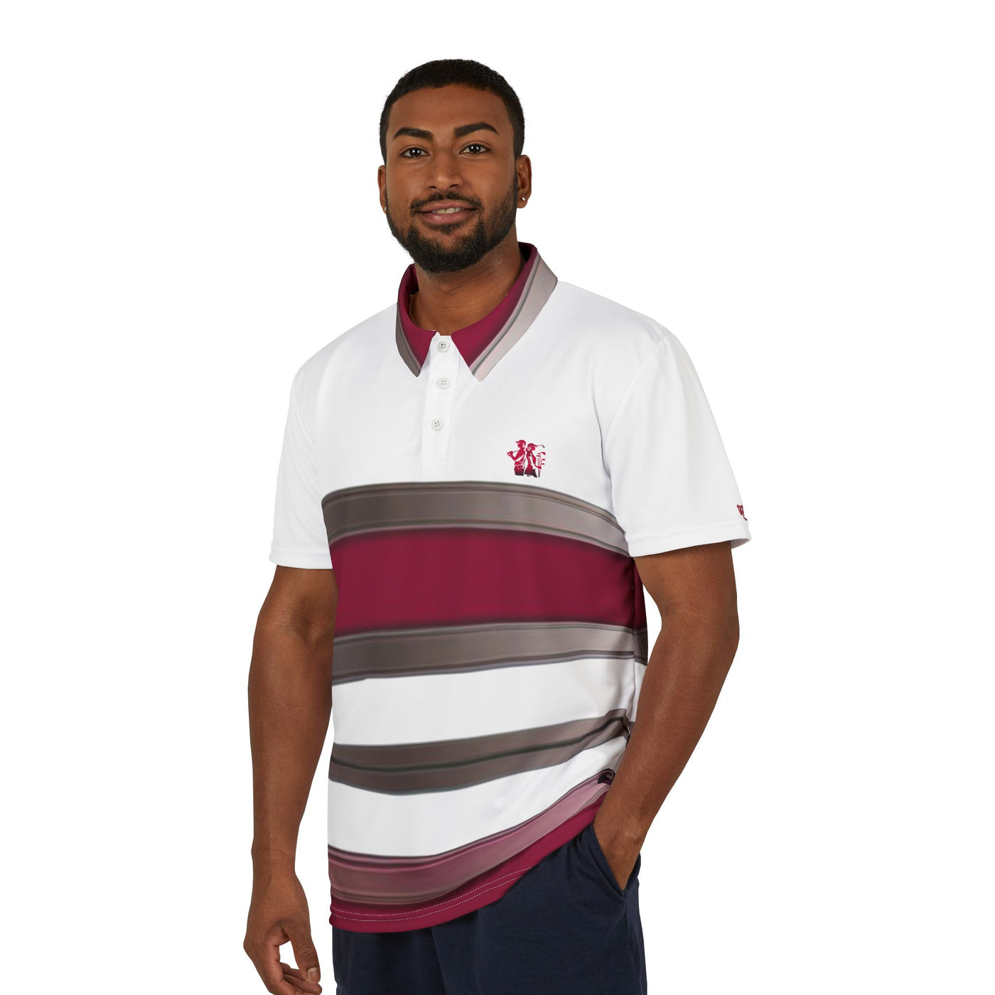 Stylish Unisex Polo Golf Shirt with Stripes – Perfect for Casual Outings and Golfing