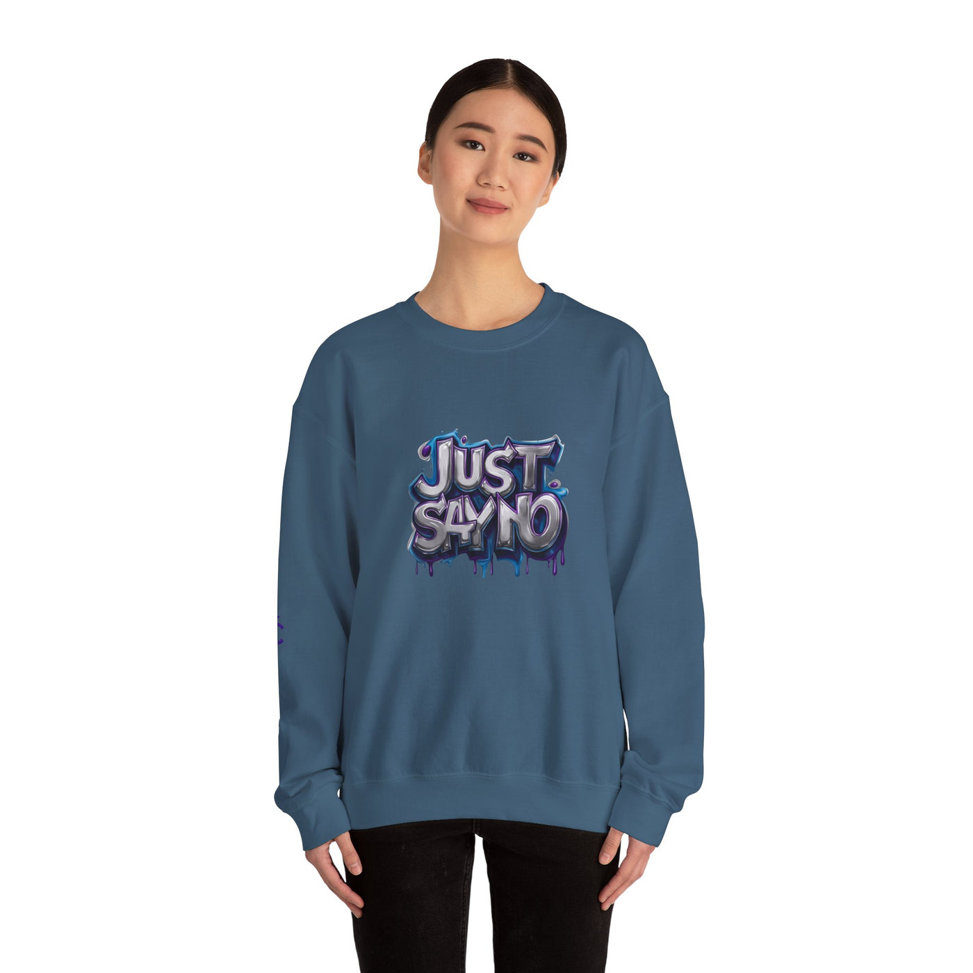 Lightweight Graphic Sweatshirt, Vivid Creations Just Say No Sweatshirt