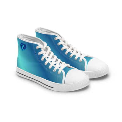 Women's High Top Sneakers - Trendy Gradient Design for Casual Style