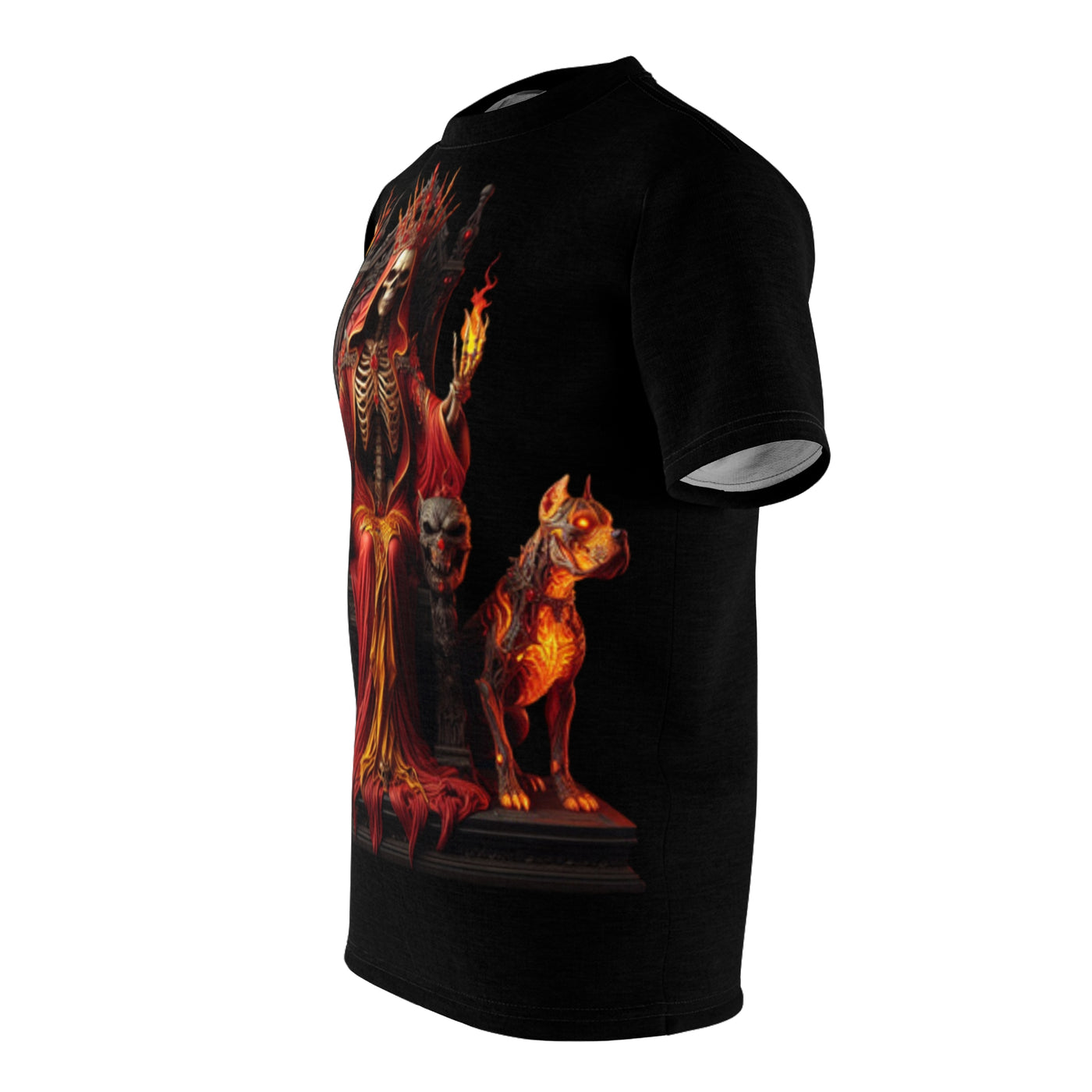 Skeleton Fire Queen W/ Pitt-Bulls T-shirt