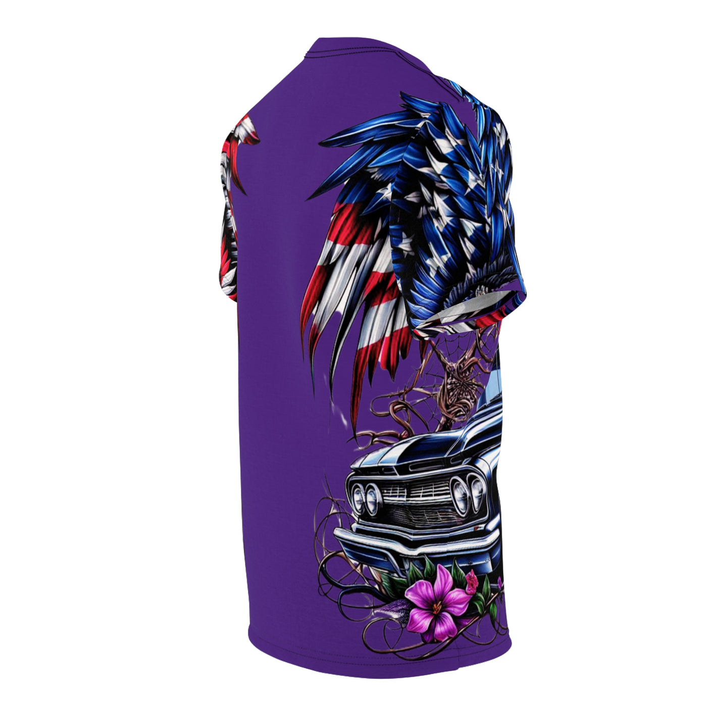 American Flag W/ Winged Female Silhouette & Old Truck T-shirt