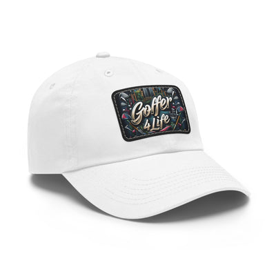 Dad Hat with Leather Patch (Rectangle), Golfer 4 Life