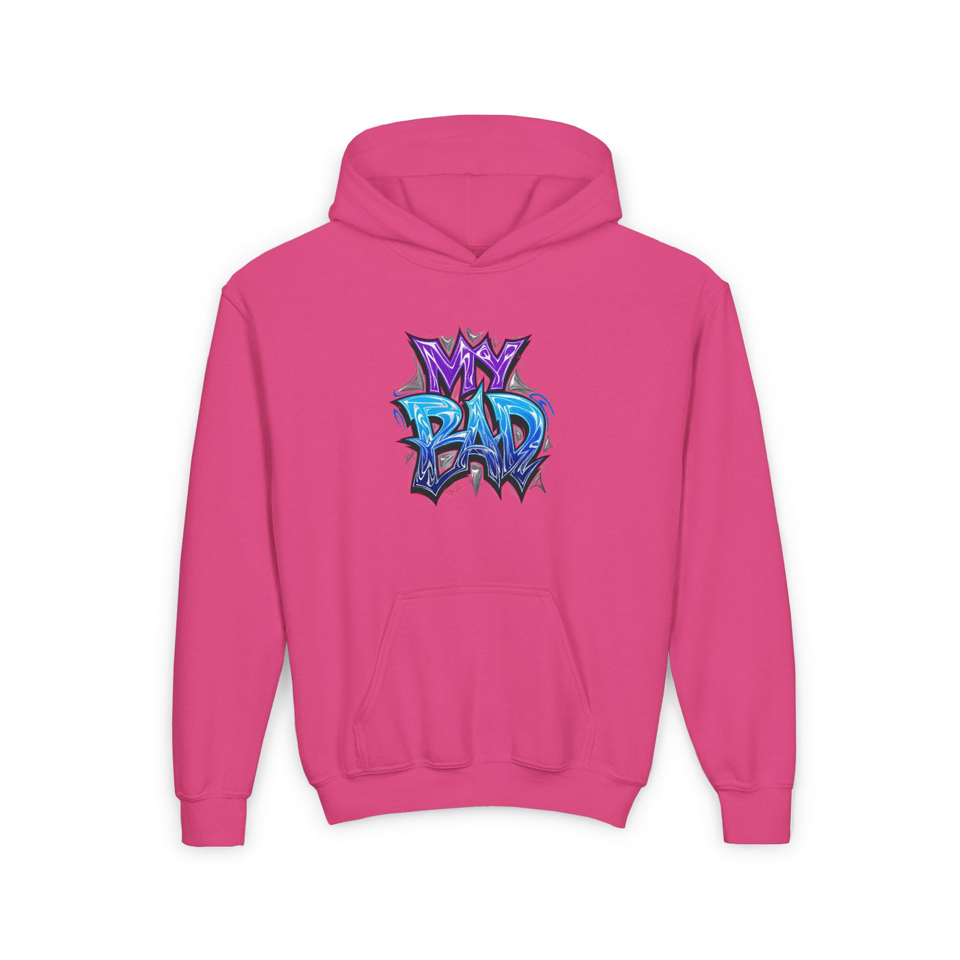 Youth Heavy Hooded Sweatshirt, My Bad Graphic Hoodie