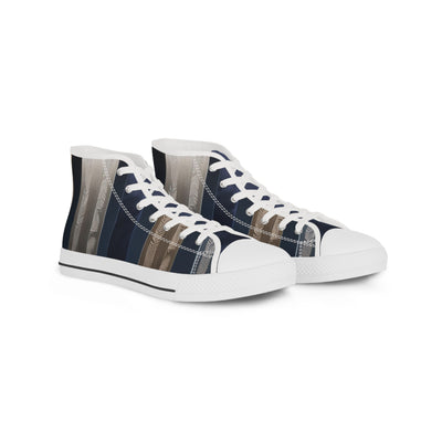 Men's High-Top Sneakers, Vivid Creations Designer Shoes Graphic Skull Design