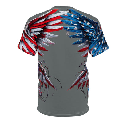 American Flag W/ Winged Female Silhouette T-shirt