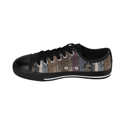 Men's Stylish Snakeskin Sneakers with Logo