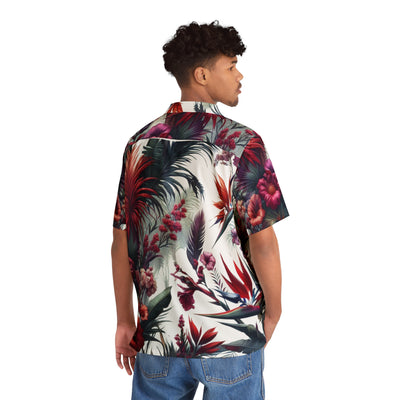 Hawaiian Shirt - Tropical Flower Pattern Men's Button Down