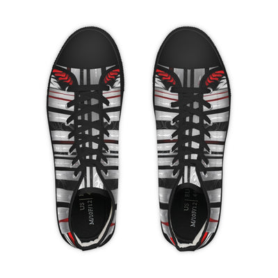 Men's High-Top Sneakers, Vivid Creations Designer Chuck's - Skull Design