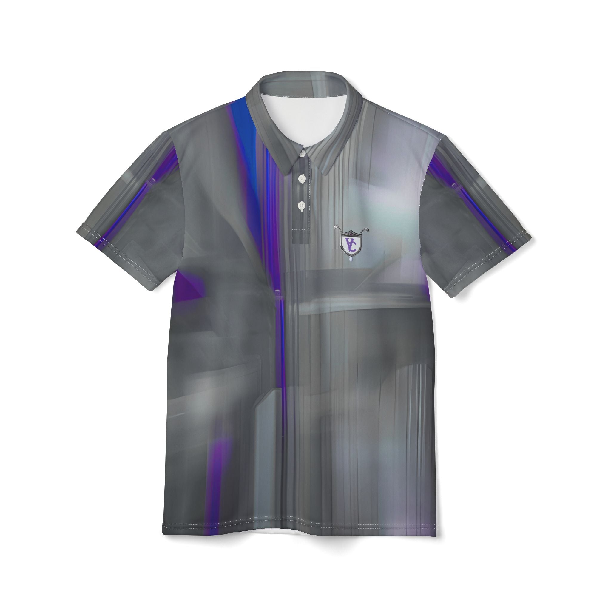 Modern Geometric Unisex Polo Shirt - Casual Stylish Summer Wear