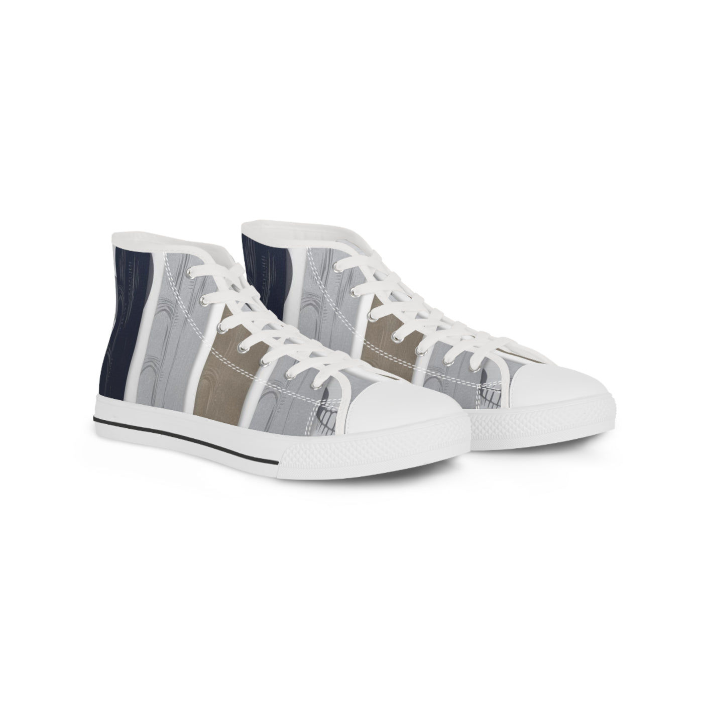 Men's High-Top Sneakers, Vivid Creations Designer Chuck's - Skull Design