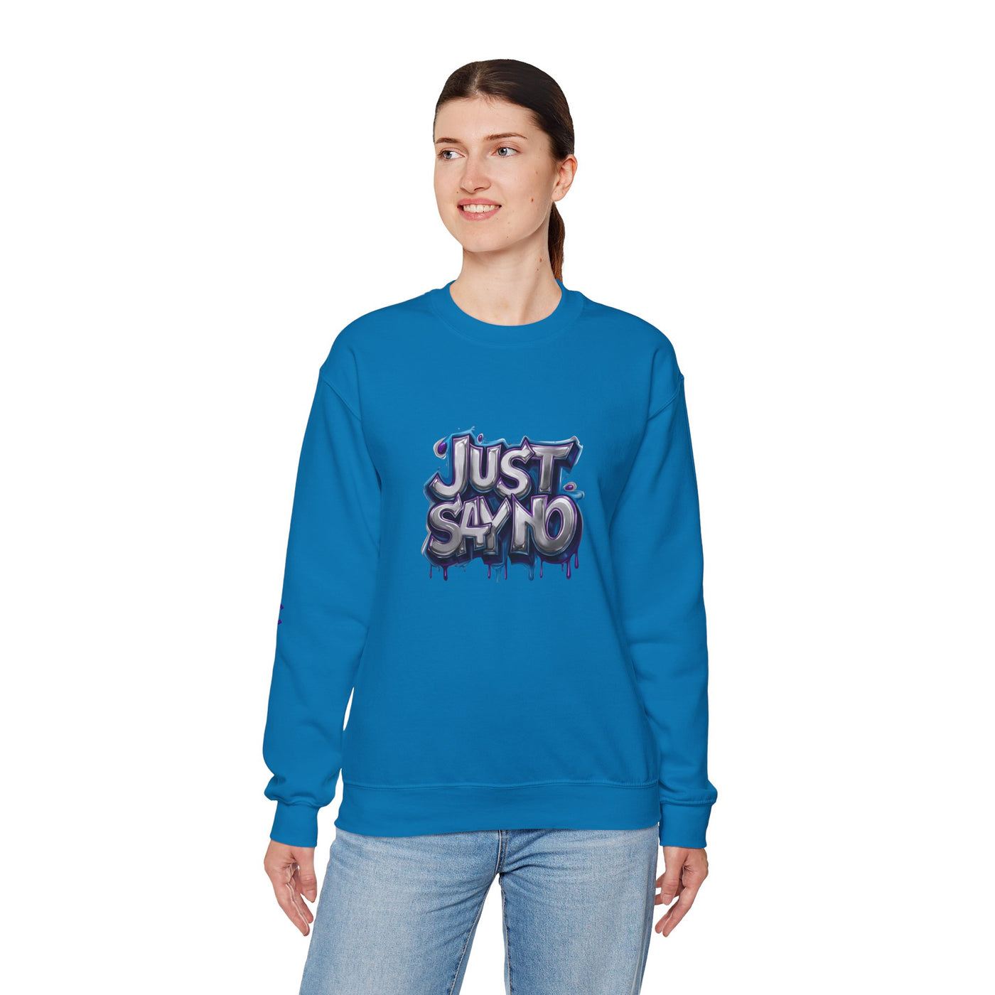 Lightweight Graphic Sweatshirt, Vivid Creations Just Say No Sweatshirt