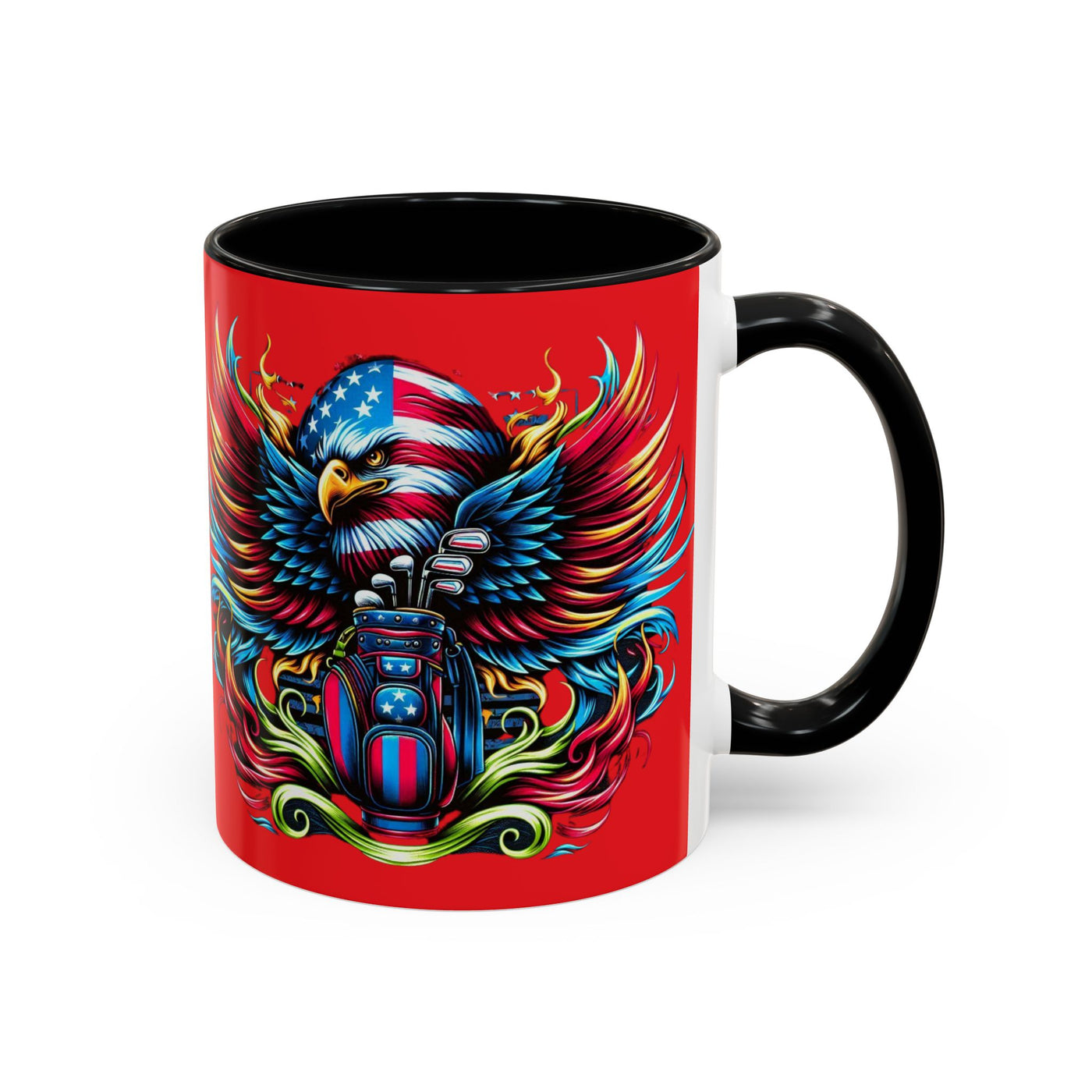 American Flag Coffee Mug (11oz), Great Golf Gift Coffee Cup