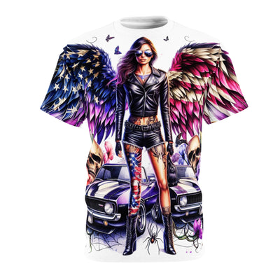 American Flag W/ Winged Female Silhouette & Camaro T-shirt