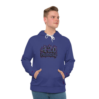 Men's 420 Friendly Hoodie, Vivid Creations Graphic Hooded Sweatshirt