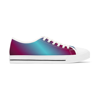 Stylish Gradient Women&#039;s Low Top Sneakers - Colorful Casual Footwear