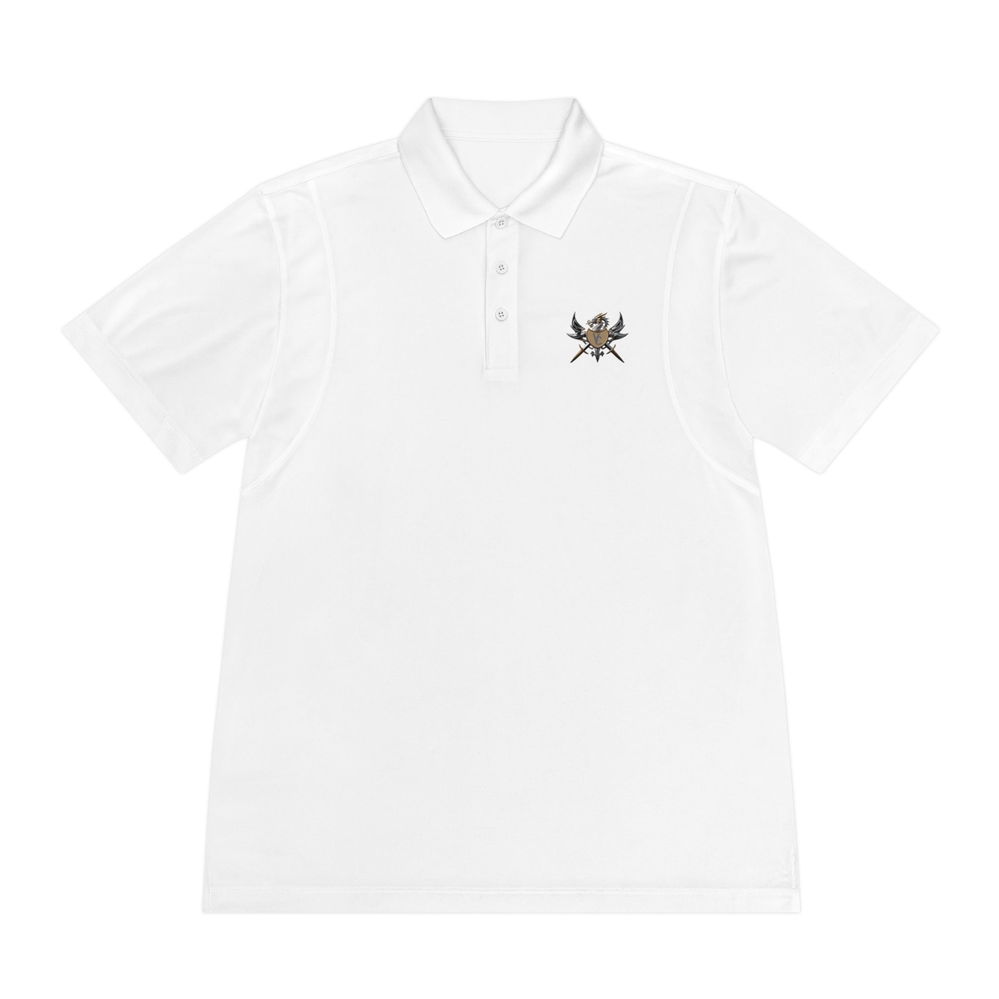 Men's Sport Polo Shirt with V.C. Logo - Perfect for Casual and Active Wear