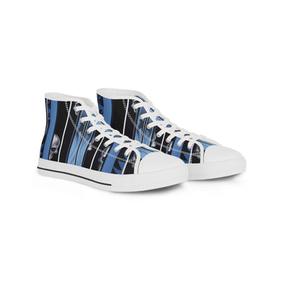 Men's High-Top Sneakers, Vivid Creations Designer Chuck's - Skull Design