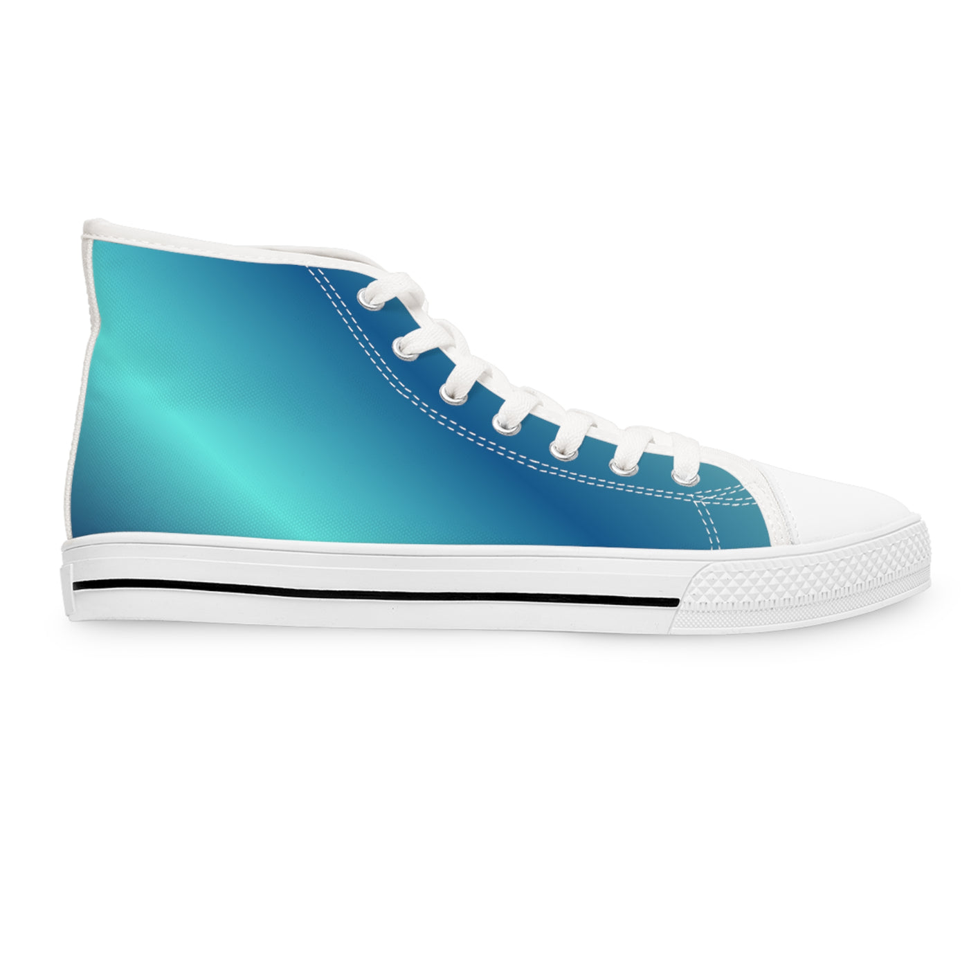 Women's High Top Sneakers - Trendy Gradient Design for Casual Style