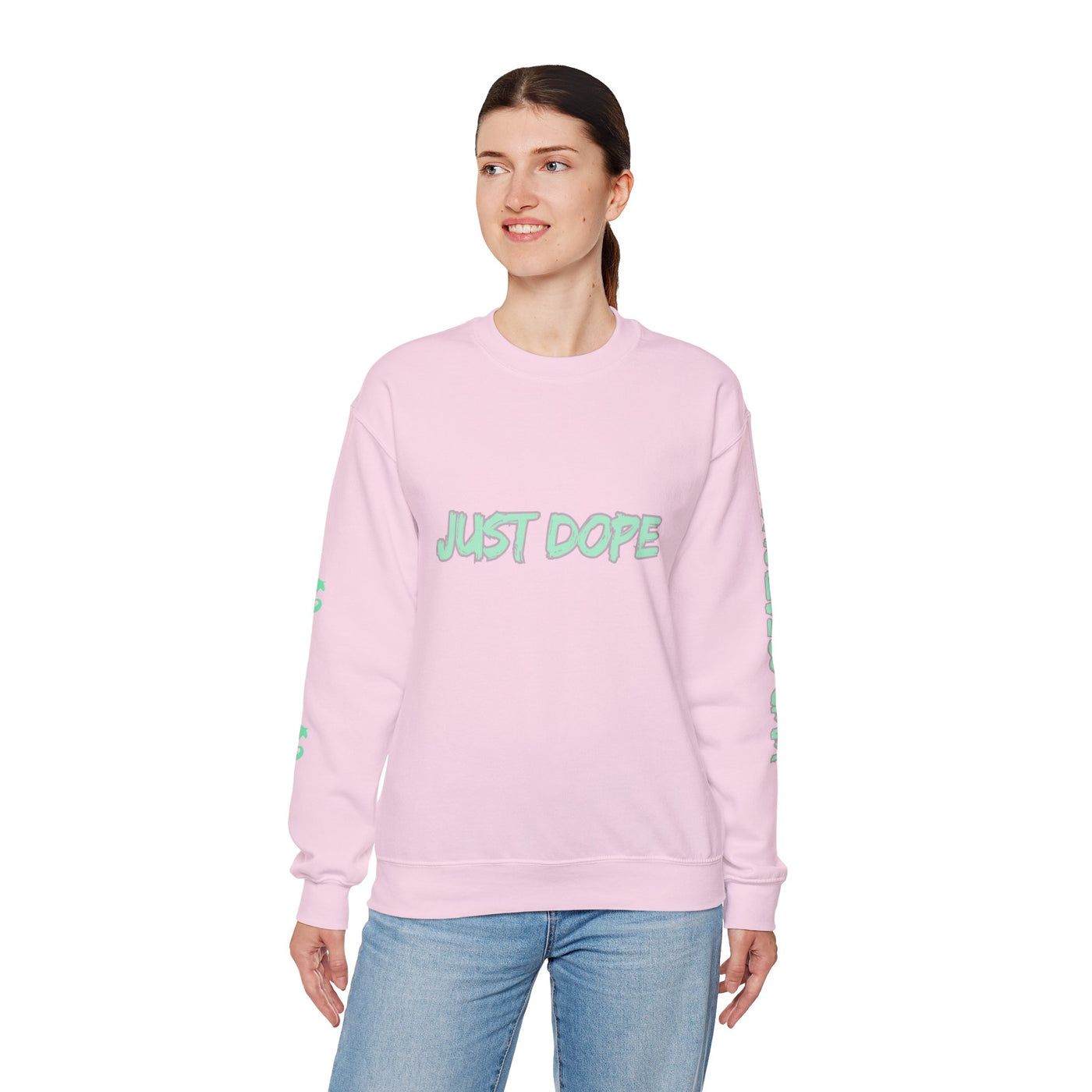 Just Dope Crewneck Sweatshirt, Vivid Creations Pull-Over Sweatshirt